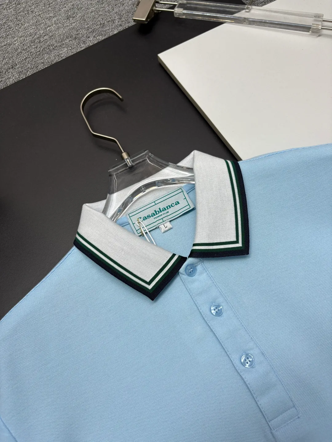 CASABLANCA New Arrival embroidered Polo shirt, original fabric, official Same Style, made of pure cotton pique fabric, customized vat-dyed fabric, feels very comfortable and smooth, very wide and stylish, produced by the first-line brand Factory, imported Behringer embroidery machine, embroidery is full and textured, collar and collar ribs are woven with imported yarn, does not deform after long-term wear, the latest New Arrival style in spring and summer, fashionable and individual Super Versatile, a good-looking one. It is very suitable for both men and women. It is a must-have for everyone. Color: Black White, Apricot, Blue Khaki Size: M-3XL